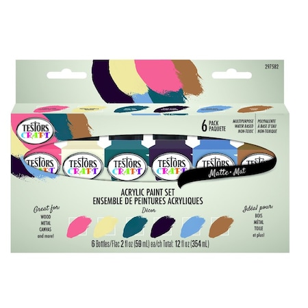 Krud Kutter Testors Matte Assorted Craft Paint Interior 12 oz 297582